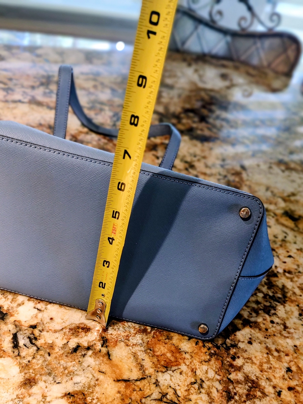 kate spade light blue leather tote. Excellent Condition. - Picture 7 of 16